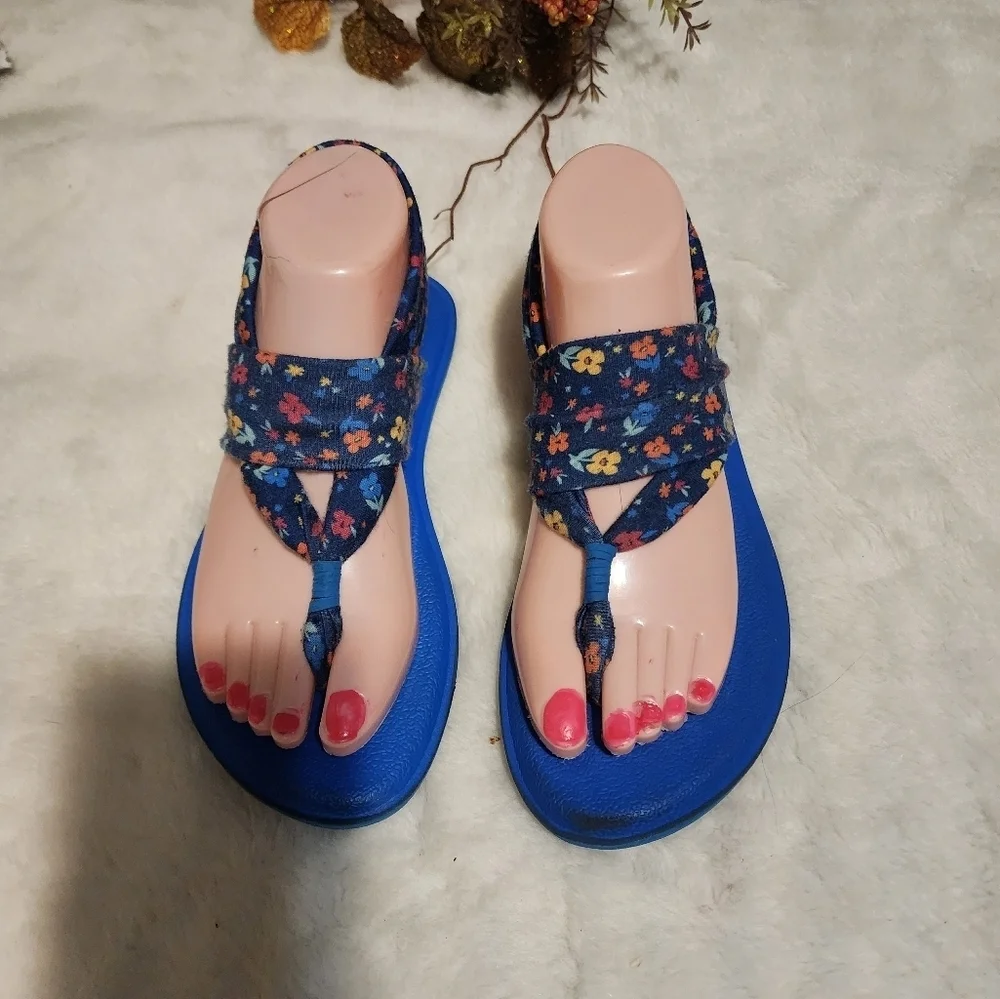 Floral Blue Women's Sandals